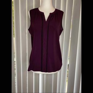 Calvin Klein Purple Dress Blouse size Small
